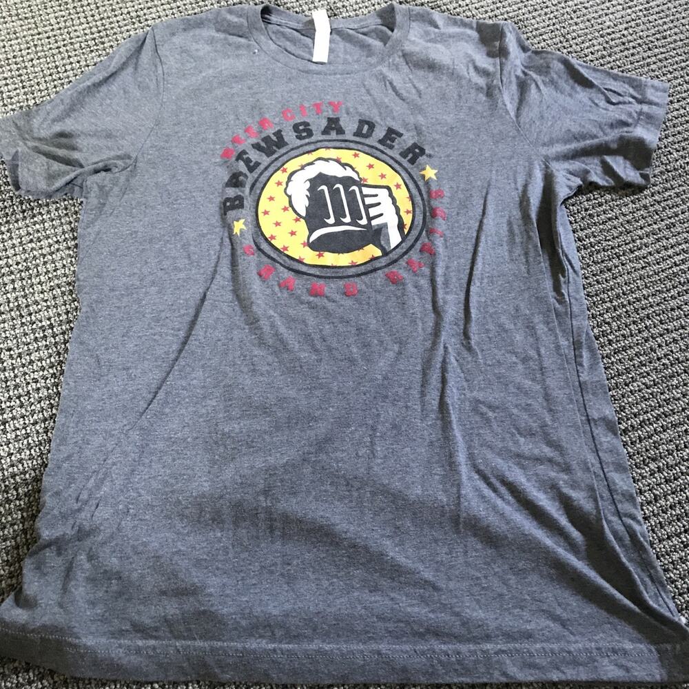 Beer City Brewsader Gray Adult Large Tee Shirt